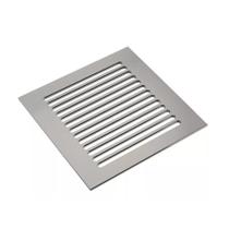 Grelha Listras Aço Inox 15x15cm 50061 Sem Base Cromado Invinox Grelha Listras Aço Inox 15x15cm 50061 Sem Base Cromado Invinox