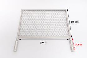 Grelha Moeda 55x40 cm de Inox para Churrascos