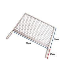 Grelha Moeda De Inox 430 Tamanho 70x30 Cm Para Churrasqueira
