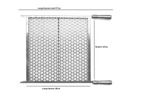 Grelha Moeda para churrasco em Inox 45cm largura