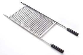Grelha Multiuso Inox de Barras 30cm x 50cm c/ cabo 85cm