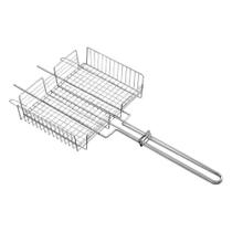 Grelha Multiuso Tramontina Churrasco Em Aço Inox 70,2 X 31,5 Cm Tramontina