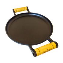 Grelha P/ Carne Legume Ferro Fundido 23 Cm Antiaderente Mantém Calor Sabor