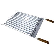 Grelha p/ Churrasqueira Parrilla Argentina 40 x 50 Inox (Cabo Madeira) - Weber