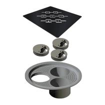 Grelha para Caixa Sifonada Quadrada 150mm Linear Black Matte 4026 Grelha para Caixa Sifonada Quadrada 150mm Linear Black Matte 4026