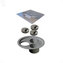 Grelha para caixa sifonada quadrada 150mm polida elleve 4025 Grelha para caixa sifonada quadrada 150mm polida elleve 4025