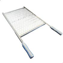 Grelha Para Churrasco Em Aço Inox 35x48cm Tela Moeda Cabo Alumínio Grelha Para Churrasco Em Aço Inox 35x48cm Tela Moeda Cabo Alumínio