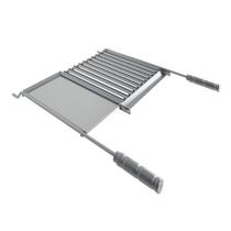 Grelha para Churrasco em Aço Inox com Chapa Auxiliar e Coletor de Gordura 77x65 cm Grelha para Churrasco em Aço Inox com Chapa Auxiliar e Coletor de Gordura 77x65 cm
