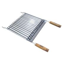 Grelha para Churrasqueira Argentina 40 x 33 Inox (Cabo Madeira) - Weber