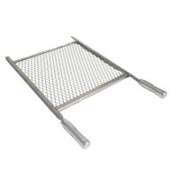 Grelha Para Churrasqueira Em Tela Goyana Aço Inox 40x40 - Cabo Alumínio Grelha Para Churrasqueira Em Tela Goyana Aço Inox 40x40 - Cabo Alumínio