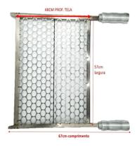 Grelha Para Churrasqueira Tela Moeda Inox 57cm Largura