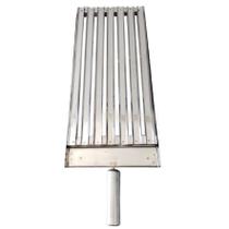 Grelha Parrila Argentina Auxiliar 18x45 com Coletor de Gordura para Kit Brasa Grill
