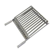 Grelha Parrilha Argentina Aço Inox Com Caixa Gordura 50x50cm Grelha Parrilha Argentina Aço Inox Com Caixa Gordura 50x50cm