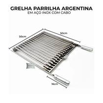 Grelha Parrilha Argentina De Inox Com Cabo De Alumínio - Diversos Tamanhos