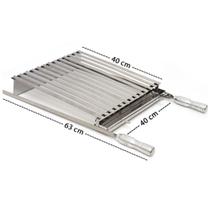 Grelha Parrilla Tipo Argentina - Média 40 X 40 - Cabo de Alumínio Cód: 930-2A - Pantheon