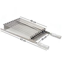 Grelha Parrilla Tipo Argentina - Pequena 30 X 40 - Cabo de Alumínio Cód: 930-1A - Pantheon