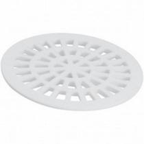 Grelha Plastica Dacunha Redonda 10x10cm Branca - Kit C/10 Peca(S)