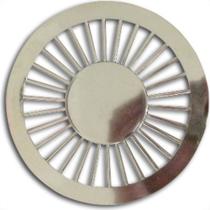 Grelha Plastica Grap Redonda Cromada 10X10 4501-Cr - Kit C/6
