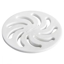 Grelha Plastica Redonda Branca Amanco 15X15Cm Vortice