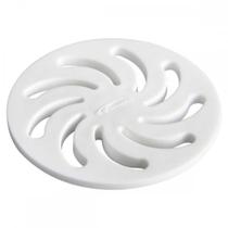 Grelha Plastica Redonda Branca Amanco 15X15Cm Vortice