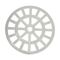 Grelha Plastica Redonda Branca Dacunha 10X10Cm - Kit C/10 Pecas