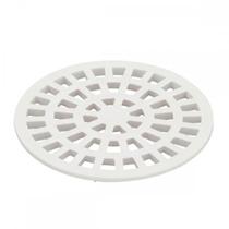 Grelha Plastica Redonda Branca Krona 10X10Cm - Nr54