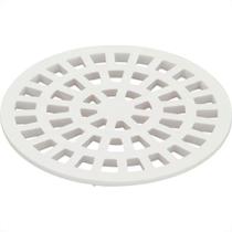 Grelha Plastica Redonda Branca Krona 15X15Cm - Nr56
