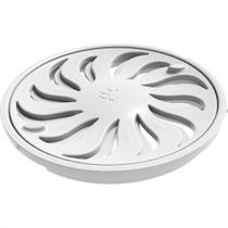 Grelha Plastica Redonda Branca Tigre Com Fecho 10X10Cm - Dn100 Grelha Plastica Redonda Branca Tigre Com Fecho 10X10Cm - Dn100