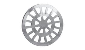 Grelha Plástica Redonda Cromada 15cm Simplas