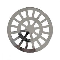 Grelha Plastica Redonda Cromada Simplas 10X10Cm
