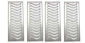 Grelha Pluvial 20x200 com Suporte - Alumínio Escovado - (4 ralos de 50cm) - ZNubi Grelhas & Cia Grelha Pluvial 20x200 com Suporte - Alumínio Escovado - (4 ralos de 50cm) - ZNubi Grelhas & Cia
