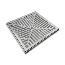 Grelha Pluvial com Suporte 40x40 Alumínio Escovado com Tela Anti Insetos Grelha Pluvial com Suporte 40x40 Alumínio Escovado com Tela Anti Insetos