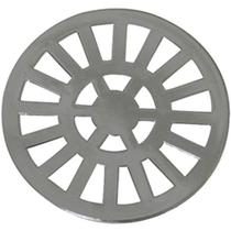 Grelha pvc redonda 10cm cromada Grelha pvc redonda 10cm cromada