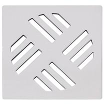 Grelha Quadrada 9,4 x 9,4 cm em Alumínio Astra Cinza/Prata