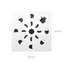 Grelha Quadrada 9,4 x 9,4cm com Anti-Inseto em PVC ralo - ASTRA
