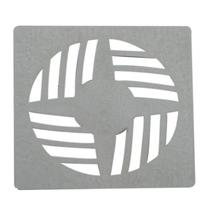 Grelha Quadrada 9,4 x 9,4cm em ABS Cromado Cinza Astra Grelha Quadrada 9,4 x 9,4cm em ABS Cromado Cinza Astra