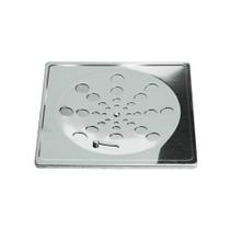 Grelha quadrada com fecho e caixilho 10x10cm fani cromada 1913 cr