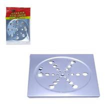 Grelha Quadrada Fixa Inox 10cm - overtime Grelha Quadrada Fixa Inox 10cm - overtime