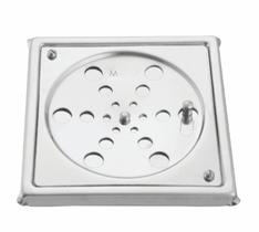 Grelha Quadrada Inox Com Fecho Com Caixilho 100mm Meber