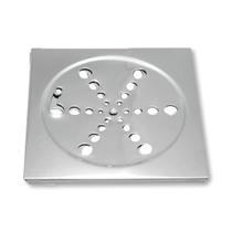 Grelha ralo 15x15 aço inox quadrado s/caixilho abre e fecha facil Del Metais Grelha ralo 15x15 aço inox quadrado s/caixilho abre e fecha facil Del Metais