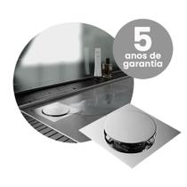 Grelha Ralo Banheiro Click Up Quadrada Anti Odor Anti Insetos GW Comercial