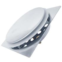Grelha Ralo Click 10X10cm Cromado FLVX RC10 Grelha Ralo Click 10X10cm Cromado FLVX RC10