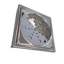 Grelha Ralo Inox 150mm Quadrado com Função Abre/Fecha, Caixilho e Tampa de Fecho, Protege Contra Insetos e Maus Odores, Fácil Instalação