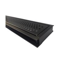 Grelha Ralo Linear Inox Água Pluvial Cor Preta 20x100 Cm JJM