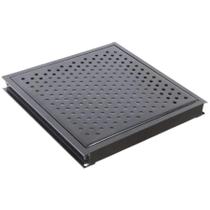 Grelha Ralo Linear Perfurada Em Inox 15x15cm Ralo para Quintal Varanda Água Pluvial