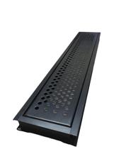 Grelha Ralo Linear Perfurada Em Inox 20x100cm Preto Agua Pluvial