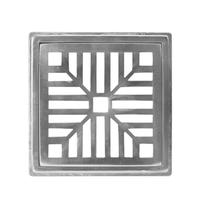 Grelha Ralo Pluvial Côncava Com Suporte 15x15 Alumínio Polido