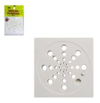 Grelha Ralo Quadrado de Plastico Branco Abre e Fecha 100mm - Overtime