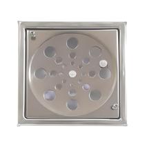 Grelha Ralo Quadrado Inox 15Cm C/Fecho Caixilho