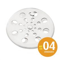 Grelha Redonda Abre E Fecha Inox Para Banheiro 10cm Kit 04un Grelha Redonda Abre E Fecha Inox Para Banheiro 10cm Kit 04un